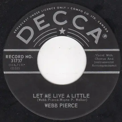 Webb Pierce - Loving You Then Losing You