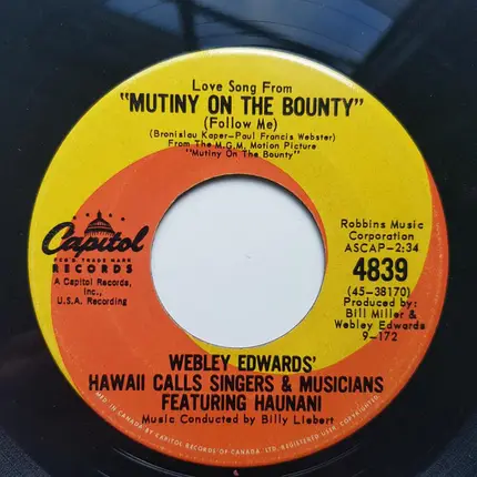 Webley Edwards - Pearly Shells / Mutiny On The Bounty