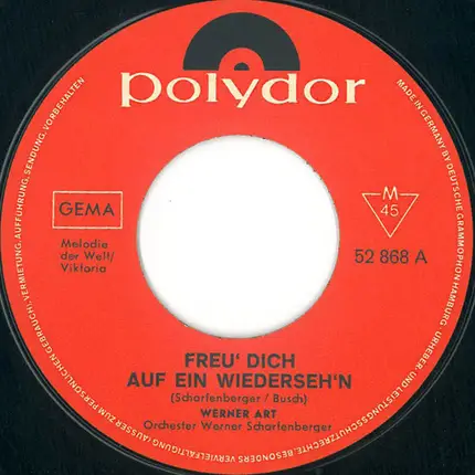 Werner Art - Freu Dich Auf Ein Wiedersehn / So Wie Ein Bumerang