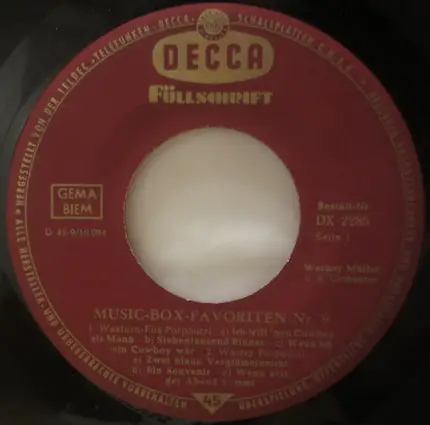 Werner Müller Und Sein Orchester - Music-Box-Favoriten Nr. 9