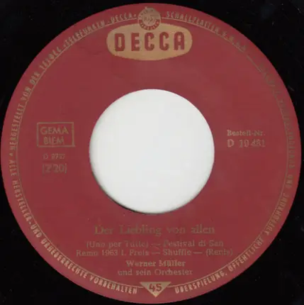 Werner Müller Und Sein Orchester - Der Liebling Von Allen