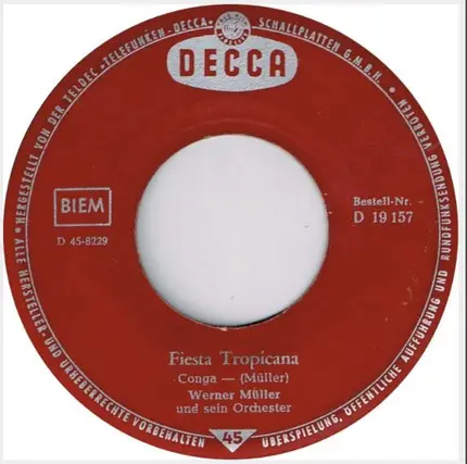 Werner Müller Und Sein Orchester - Spanish Harlem / Fiesta Tropicana