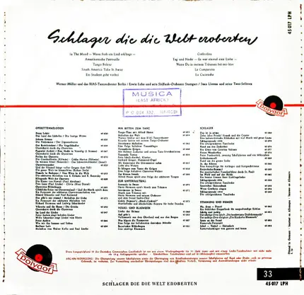 Werner Müller, Erwin Lehn, Juan Llossas - Schlager Die Die Welt Eroberten