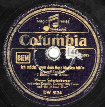 Werner Scharfenberger Und Seine Kapelle - Jeden Morgen Kriegt Die Zenzi Einen Brief Aus Hofgastein / Ich Möcht' Gern Dein Herz Klopfen Hör'n