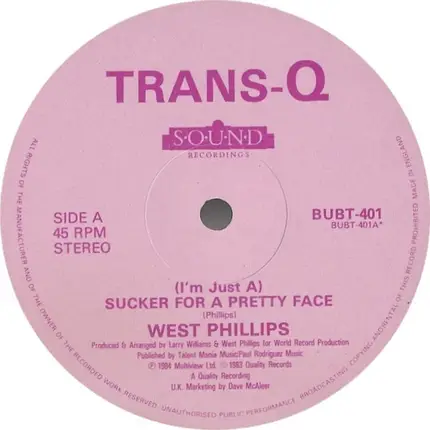 West Phillips - (I'm Just A) Sucker For A Pretty Face