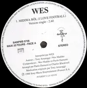 12inch Vinyl Single - Wes - I Love Football (Remixes)