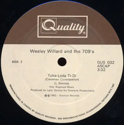 Wesley Willard And The 709's - Hubba Hubba, Zoot Zoot