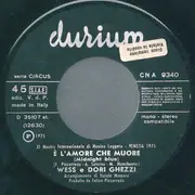 7inch Vinyl Single - Wess And Dori Ghezzi - È L'Amore Che Muore  / Tutto Bene