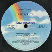 12inch Vinyl Single - What Is This - 3 Out Of 5 Live - EP