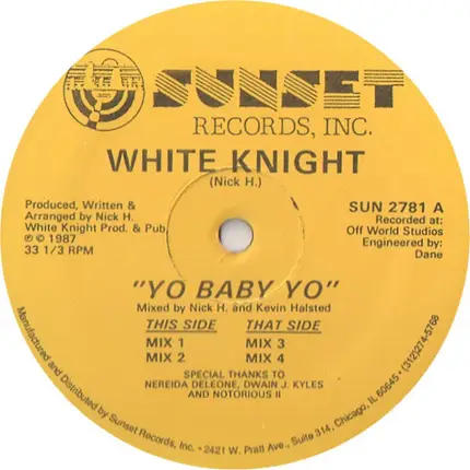 White Knight - Yo Baby Yo