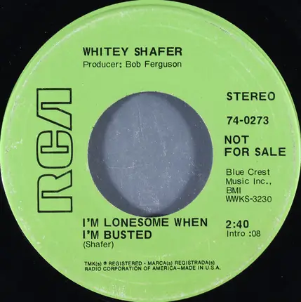 Whitey Shafer - I'll Break Out Again Tonight