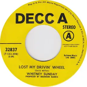 Whitney Sunday - Lost My Drivin' Wheel / Green Back Dollar