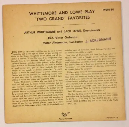 Whittemore & Lowe - Whittemore And Lowe Play 'Two Grand' Favorites