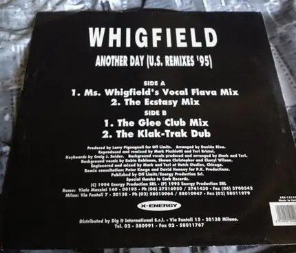 Whigfield - Another Day (U.S. Remixes '95)