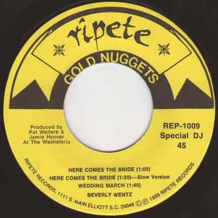 'Whistling Muddy' Walters Featuring Nat Speir / The Two-Tones / Beverly Wentz - Sweet Georgia Brown / Dixie / Here Comes The Bride / Here Comes The Bride (Slow Version) / Wedding