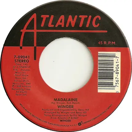 Winger - Madalaine / Higher And Higher