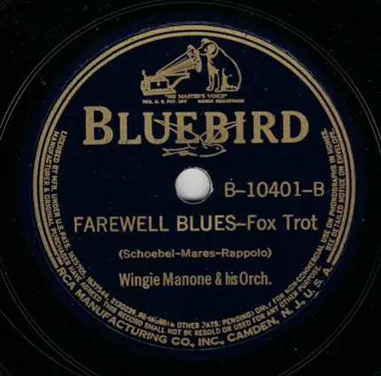 Wingy Manone & His Orchestra - Beale Street Blues / Farewell Blues
