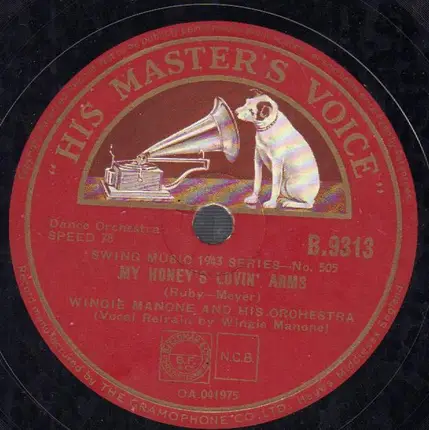 Wingy Manone & His Orchestra - My Honey's Lovin' Arms / When My Sugar Walks Down The Street