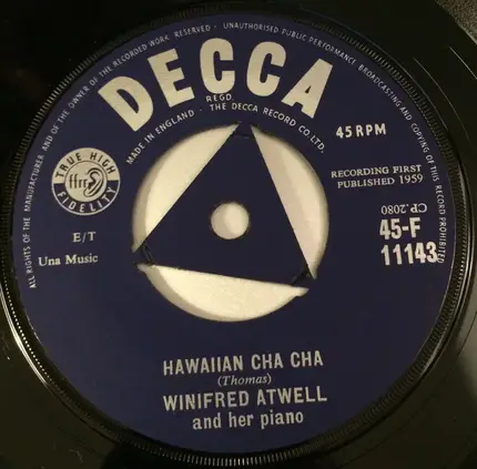 Winifred Atwell - The Summer Of The Seventeenth Doll / Hawaiian Cha Cha