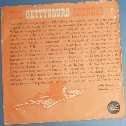 Wink Martindale - Lincoln's Gettysburg Address / Loves Old Sweet Song