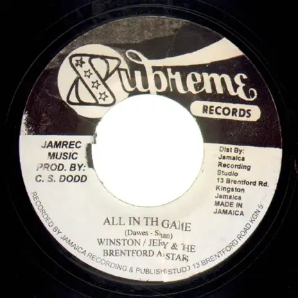 Winston & Jerry / Sound Dimension - All In The Game / Soul Joint