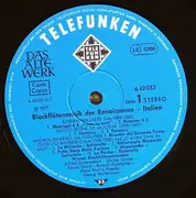 LP - Willaert / Modena / Gabrieli / Mainerio a.o. - Blockflötenmusik Der Renaissance ›Italien‹