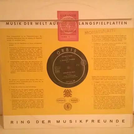 Wiener Symphoniker (van Remoortel) - Musik Der Welt Auf Langspielplatten