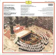 LP - Wiener Philharmoniker , Herbert von Karajan , Wolfgang Amadeus Mozart , His Holiness Pope John Paul - Pope John Paul II Celebrates Solemn High Mass In St. Peter's Basillica