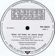 LP - Wiener Philharmoniker ,Dirigent Clemens Krauss - Walzer Und Polkas Von Johann Strauß