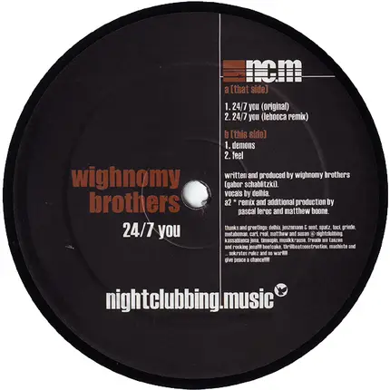 Wighnomy Brothers - 24/7 You
