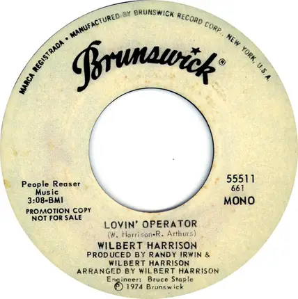 Wilbert Harrison - Lovin' Operator
