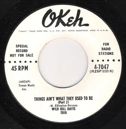 Wild Bill Davis Trio - Things Ain't What They Used To Be (Part 1)