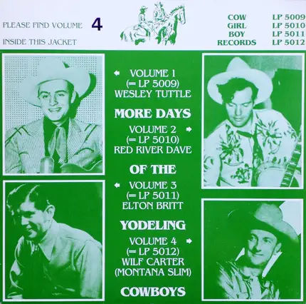 Wilf Carter - More Days Of The Yodeling Cowboys Volume 4