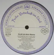 LP - Wilfried Mann , Horst Marquardt , Peter Van Woerden , Wetzlarer Evangeliumschor - Groß Ist Dein Name