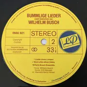 LP - Wilhelm Busch Ensemble , Wilhelm Busch - Bummlige Lieder Nach Gedichten Von Wilhelm Busch