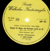 LP - Wilhelm Furtwäängler - Schumann Konzert f. Klavier u. Orchestzer op 54
