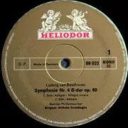 LP - Beethoven - Furtwängler - Symphonie Nr. 4 . Große Fuge B-Dur