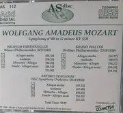 CD - Wilhelm Furtwängler , Bruno Walter , Arturo Toscanini : Wolfgang Amadeus Mozart - Symphony No 40 In G Minor KV 550