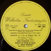 LP - Wilhelm Furtwängler , Lucerne Festival Orchestra , Adrian Aeschbacher - Beethoven Piano Concerto No. 1 Op 15