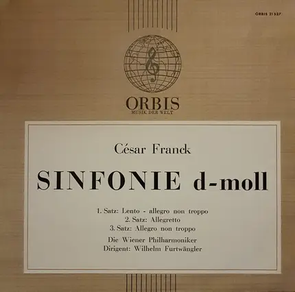 Wilhelm Furtwängler Conducting Wiener Philharmoniker - César Franck - Symphony In D Minor