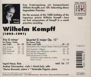 CD - Wilhelm Kempff , Ingrid Hasse , Andrea Schumacher , Astrid Sulz , Darius Burnecki , Antonella Pagano - Trio G Minor / Quartet G Major Op. 15