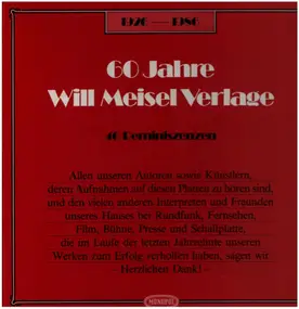 Will Meisel a.o. - 60 Jahre Will Meisel Verlage - 46 Reminiszenzen