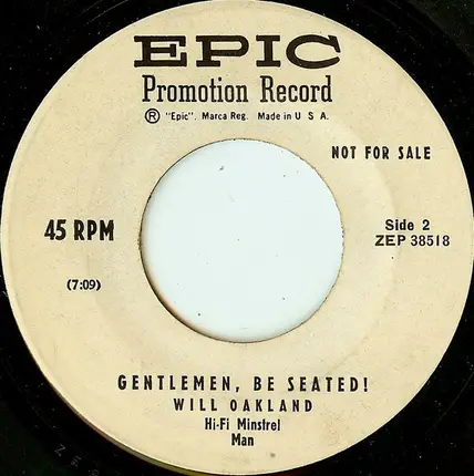 Will Oakland - Gentlemen, Be Seated!