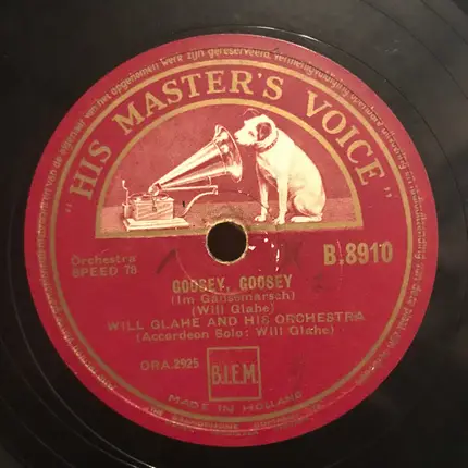 Will Glahé Und Sein Orchester - Beer Barrel Polka / Goosey, Goosey