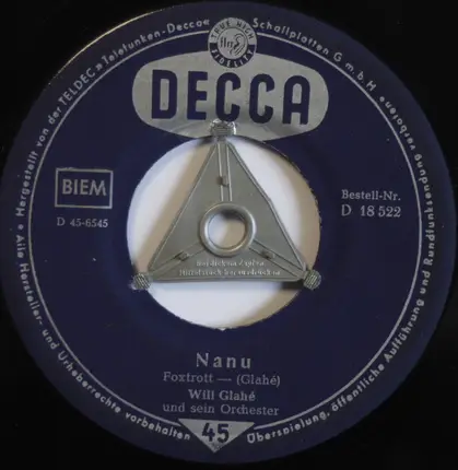 Will Glahé Und Sein Orchester - Brezel-Walzer / Nanu
