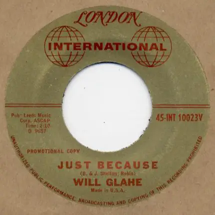 Will Glahé - Just Because / Seven Roses