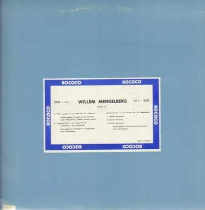 Willem Mengelberg - Volume IX