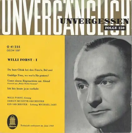 Willi Forst - Willi Forst - I