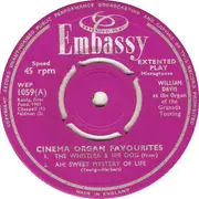 7inch Vinyl Single - William Davies - Cinema Organ Favourites - EP