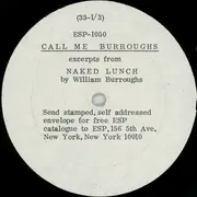 LP - William S. Burroughs - Call Me Burroughs - Mono